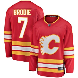 Men's T.J. Brodie Calgary Flames Breakaway Alternate Jersey - Red