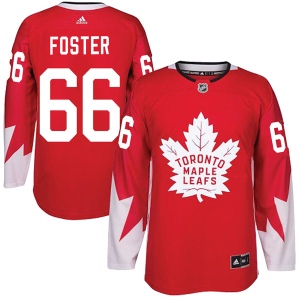 Men's T.J. Foster Toronto Maple Leafs Authentic Alternate Jersey - Red