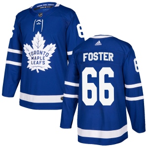 Men's T.J. Foster Toronto Maple Leafs Authentic Home Jersey - Blue