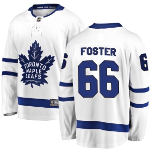 Men's T.J. Foster Toronto Maple Leafs Breakaway Away Jersey - White