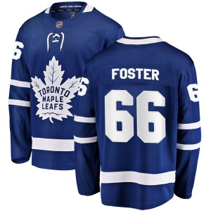 Men's T.J. Foster Toronto Maple Leafs Breakaway Home Jersey - Blue