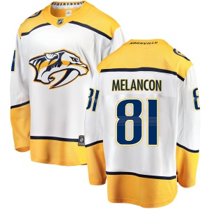 Men's T.J. Melancon Nashville Predators Breakaway Away Jersey - White