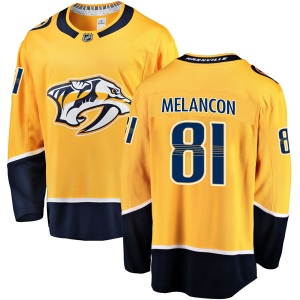 Men's T.J. Melancon Nashville Predators Breakaway Home Jersey - Gold