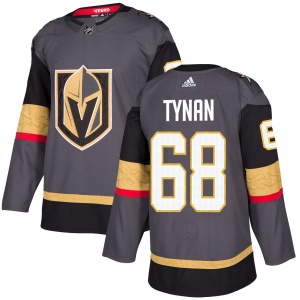 Men's T.J. Tynan Vegas Golden Knights Authentic Gray Jersey - Gold