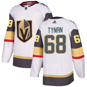 Men's T.J. Tynan Vegas Golden Knights Authentic White Away Jersey - Gold