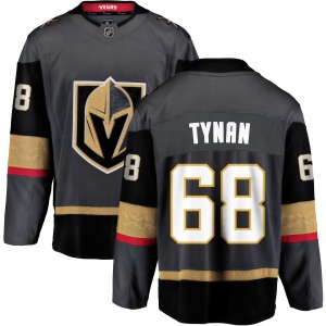 Men's T.J. Tynan Vegas Golden Knights Black Home Breakaway Jersey - Gold