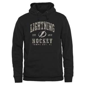 Men's Tampa Bay Lightning Camo Stack Pullover Hoodie - Black