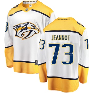 Men's Tanner Jeannot Nashville Predators Breakaway Away Jersey - White