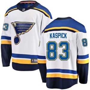 Men's Tanner Kaspick St. Louis Blues Breakaway Away Jersey - White