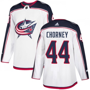 Men's Taylor Chorney Columbus Blue Jackets Authentic Away Jersey - White