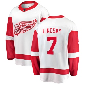 Men's Ted Lindsay Detroit Red Wings Breakaway Away Jersey - White