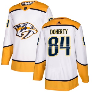 Men's Teddy Doherty Nashville Predators Authentic Away Jersey - White