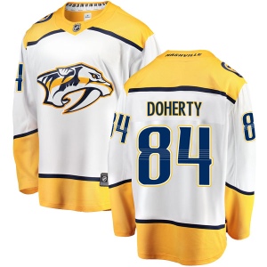 Men's Teddy Doherty Nashville Predators Breakaway Away Jersey - White