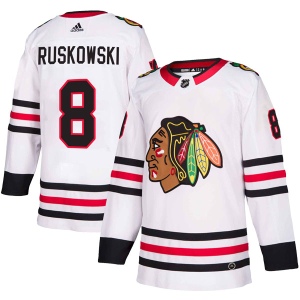 Men's Terry Ruskowski Chicago Blackhawks Authentic Away Jersey - White