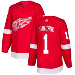 Men's Terry Sawchuk Detroit Red Wings Authentic Jersey - Red