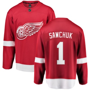 Men's Terry Sawchuk Detroit Red Wings Home Breakaway Jersey - Red