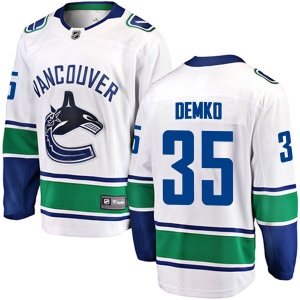 Men's Thatcher Demko Vancouver Canucks Breakaway Away Jersey - White