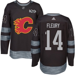 Men's Theoren Fleury Calgary Flames Authentic 1917-2017 100th Anniversary Jersey - Black