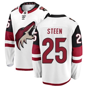 Men's Thomas Steen Arizona Coyotes Authentic Away Jersey - White