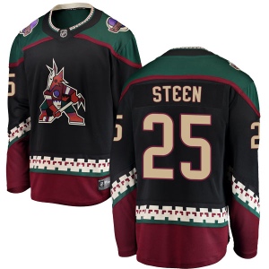 Men's Thomas Steen Arizona Coyotes Breakaway Alternate Jersey - Black