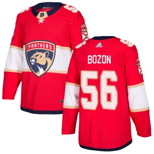 Men's Tim Bozon Florida Panthers Authentic Home Jersey - Red