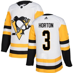 Men's Tim Horton Pittsburgh Penguins Authentic Away Jersey - White