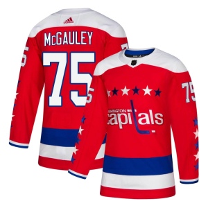 Men's Tim McGauley Washington Capitals Authentic Alternate Jersey - Red