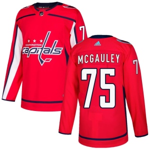 Men's Tim McGauley Washington Capitals Authentic Home Jersey - Red