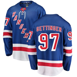 Men's Timothy Gettinger New York Rangers Breakaway Home Jersey - Blue