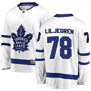 Men's Timothy Liljegren Toronto Maple Leafs Breakaway Away Jersey - White