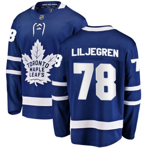 Men's Timothy Liljegren Toronto Maple Leafs Breakaway Home Jersey - Blue