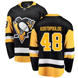 Men's Tom Kostopoulos Pittsburgh Penguins Breakaway Home Jersey - Black