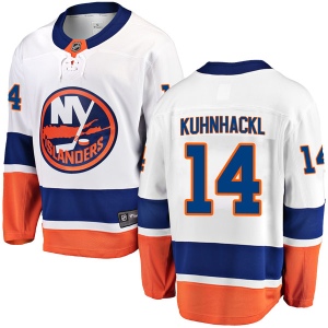 Men's Tom Kuhnhackl New York Islanders Breakaway Away Jersey - White