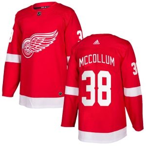 Men's Tom McCollum Detroit Red Wings Authentic Home Jersey - Red