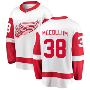 Men's Tom McCollum Detroit Red Wings Breakaway Away Jersey - White