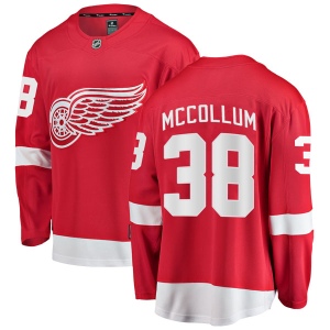 Men's Tom McCollum Detroit Red Wings Breakaway Home Jersey - Red