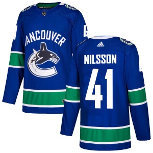 Men's Tom Nilsson Vancouver Canucks Authentic Home Jersey - Blue