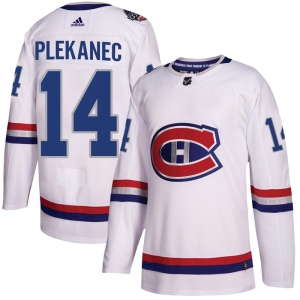 Men's Tomas Plekanec Montreal Canadiens Authentic 2017 100 Classic Jersey - White