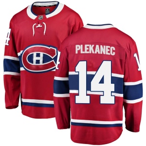 Men's Tomas Plekanec Montreal Canadiens Breakaway Home Jersey - Red