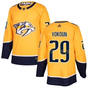 Men's Tomas Vokoun Nashville Predators Authentic Home Jersey - Gold