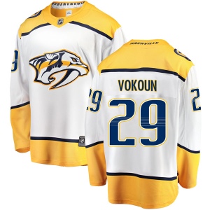 Men's Tomas Vokoun Nashville Predators Breakaway Away Jersey - White