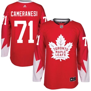 Men's Tony Cameranesi Toronto Maple Leafs Authentic Alternate Jersey - Red