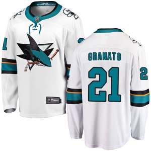 Men's Tony Granato San Jose Sharks Breakaway Away Jersey - White