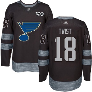 Men's Tony Twist St. Louis Blues Authentic 1917-2017 100th Anniversary Jersey - Black