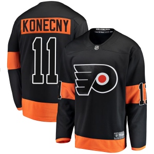 Men's Travis Konecny Philadelphia Flyers Breakaway Alternate Jersey - Black