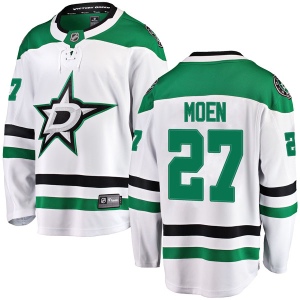 Men's Travis Moen Dallas Stars Breakaway Away Jersey - White