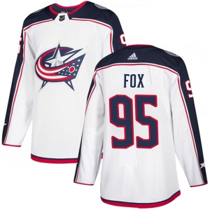 Men's Trent Fox Columbus Blue Jackets Authentic Away Jersey - White