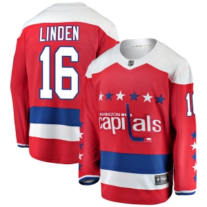 Men's Trevor Linden Washington Capitals Breakaway Alternate Jersey - Red