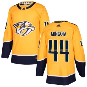 Men's Trevor Mingoia Nashville Predators Authentic Home Jersey - Gold