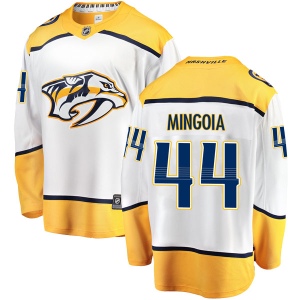 Men's Trevor Mingoia Nashville Predators Breakaway Away Jersey - White